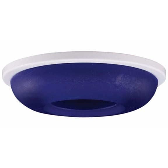 Elco El2652 3" Diecast Round Frosted Glass Trim - Blue