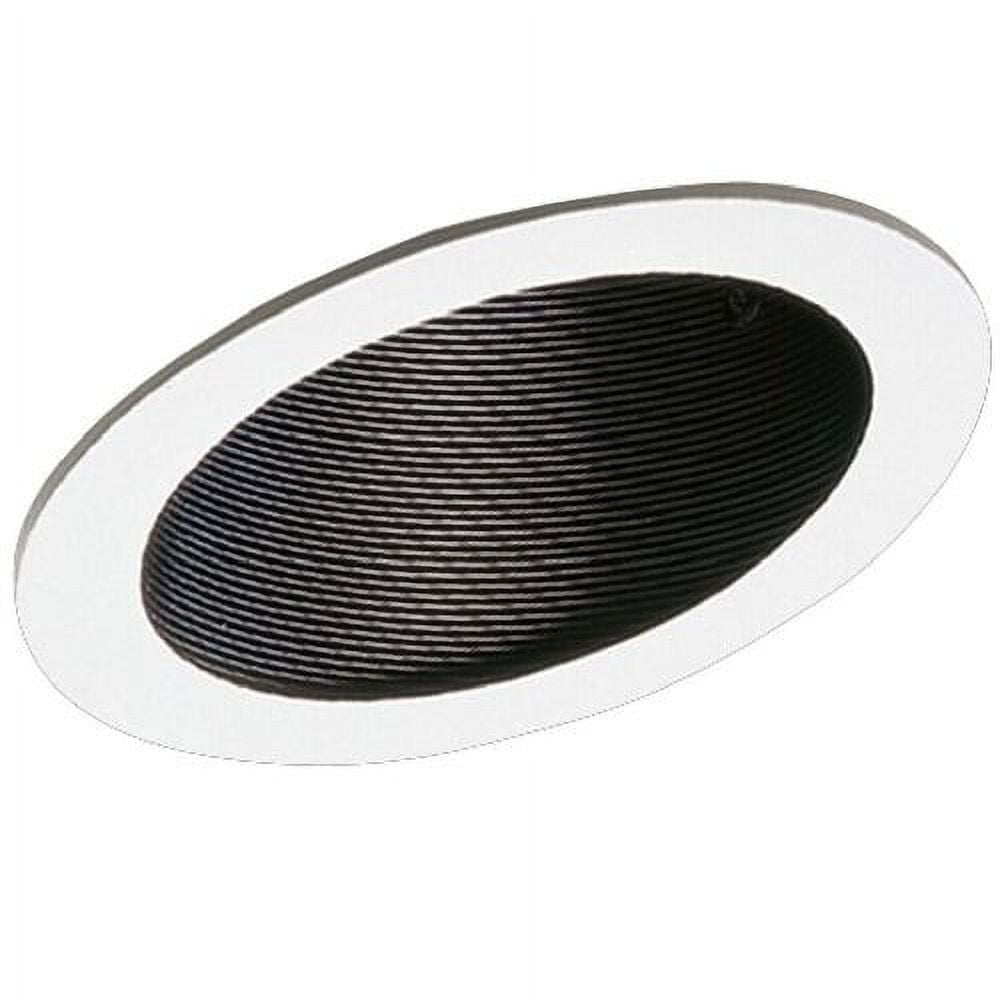 6'' Black and White Adjustable Baffle Recessed Trim