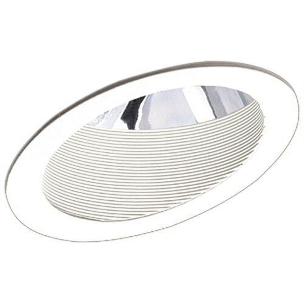 6'' White Adjustable Baffle Reflector Recessed Trim