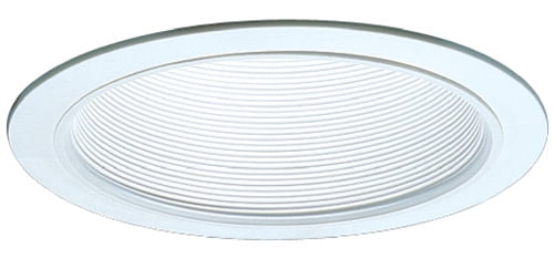 6'' White Glass LED Recessed Baffle Trim