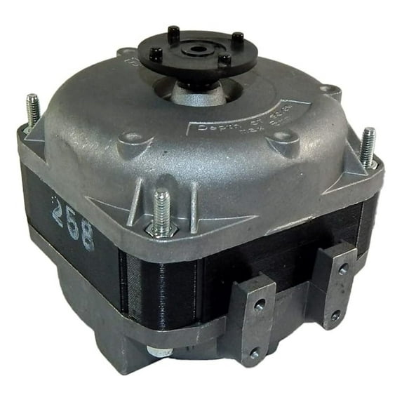 Elco Refrigeration Motor 34W 1/20 115V EC-34W115 - 1.6A Air Over Fan Motor - Continuous Duty, Clockwise Rotation, with Adapter & Hardware