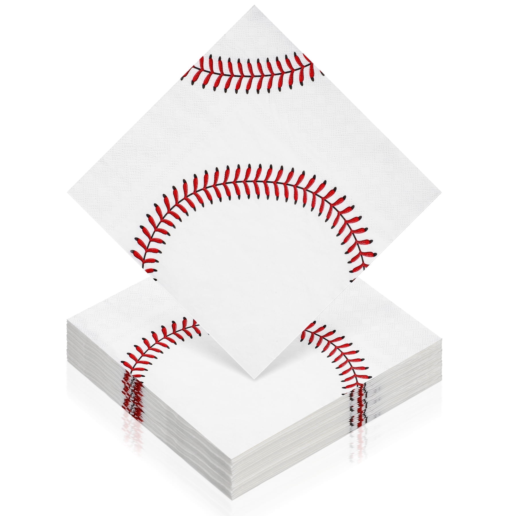 Elcoho 48 Pack 13 x 13 inch 2-Ply Disposable Baseball Paper Napkins ...
