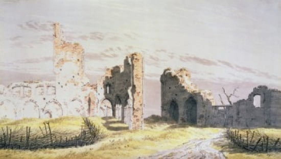 Elden Monastery Caspar David Friedrich (1774-1840 German) Pencil & watercolor Pushkin Museum of Fine Arts Moscow Russia Canvas Art - Caspar David Friedrich (18 x 24)