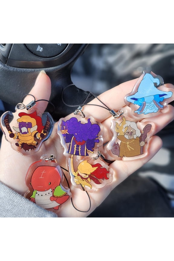 Elden Ring 1.5 inch Epoxy Phone Charms: Morgott, Mohg, Ranni, Rya / Zoraya, Malenia, Radahn (1 keychain)