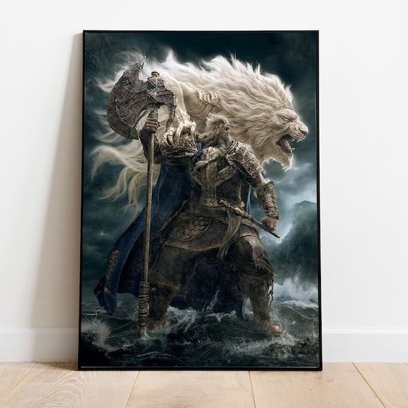 Elden Ring Godfrey Poster, Elden Ring Bosses Poster, Elden Ring Lords , Elden Ring Print Art, Elden Ring Wall Art, Gamer Poster, Unframed Paper Poster 24x36in