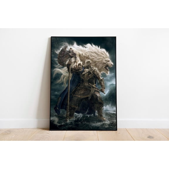Elden Ring Godfrey Poster, Gaming Wall Art, Unframed Paper Poster 24x36in