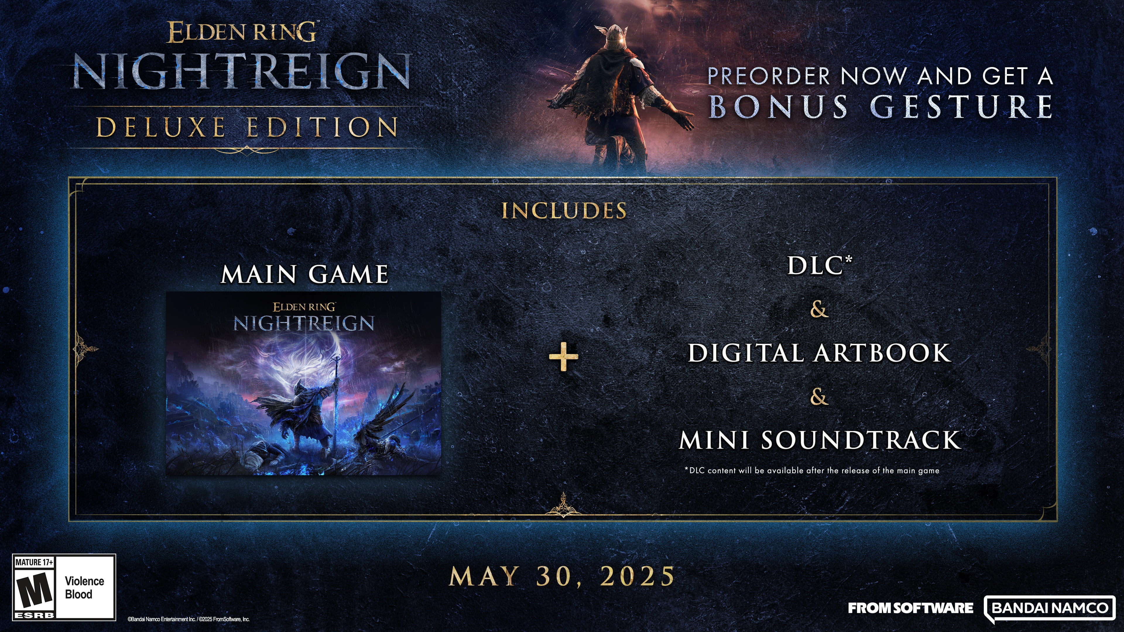 BANDAI NAMCO Entertainment Elden Ring Nightreign Deluxe Edition Role-Playing Game for Xbox Series X and Xbox One with 3-Player Co-op, Digital Artbook, and Original Soundtrack