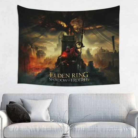 Elden Ring Tapestry Cool Tapestry Art Prints Wall Painting Artworks Tapestries Hanging Picture Gift Bedroom Home Decor 29x37in