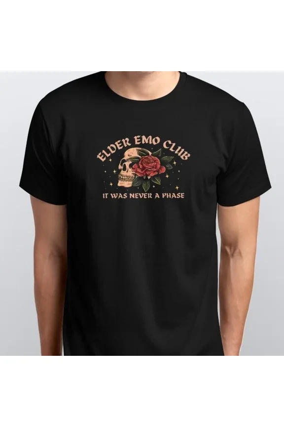 Elder Emo Culb Mens Unisex T-SHIRT S M L XL XXL 3 4 XL colours Black