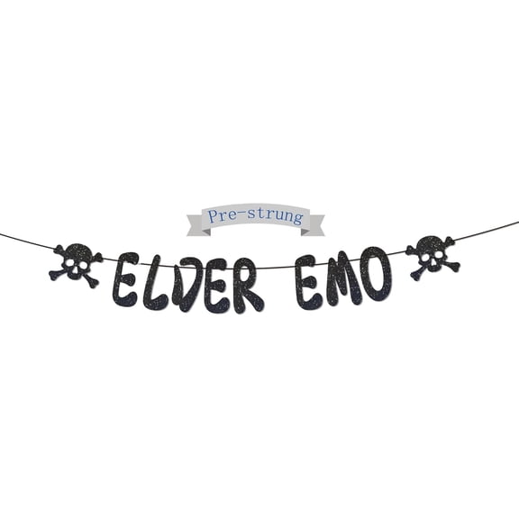 Elder Emo Glitter Banner, It Was Never a Phase Banner, Old English Emo Party Decoration, Emo Party Decoration, Emo for Life Decoration