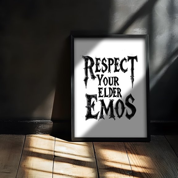 Elder Emo Print Respect Your Elder Emos, Emo Decor, Emo Gift Poster, Poster Only