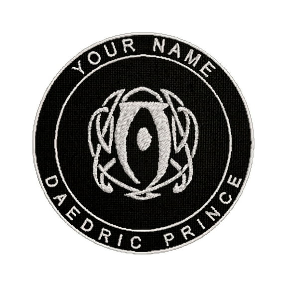 Elder Scrolls Daedric Prince Embroidered Patch Iron-On Applique, Cosplay Vest Clothing Badge Back Packs Uniform DIY