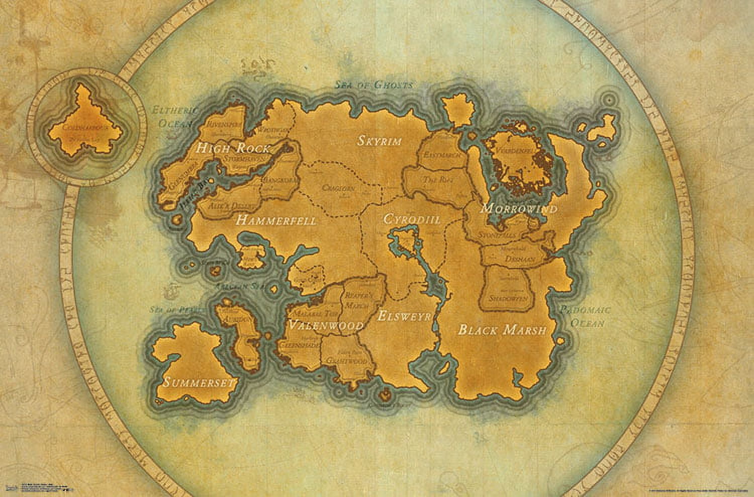 Elder Scrolls Online - Map Poster Mount Bundle