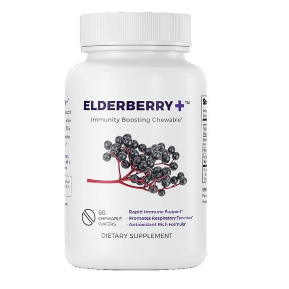 Elderberry Plus Immunity Boosting 60 Chewable Wafers Immune Support Antioxidant