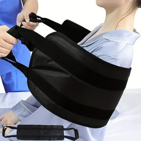 Elderly Bed Assist Strap with Handles - Adjustable Mobility Aid for Seniors, Caregiver Transfer Tool, Non-Slip Grip (49.2 inch)