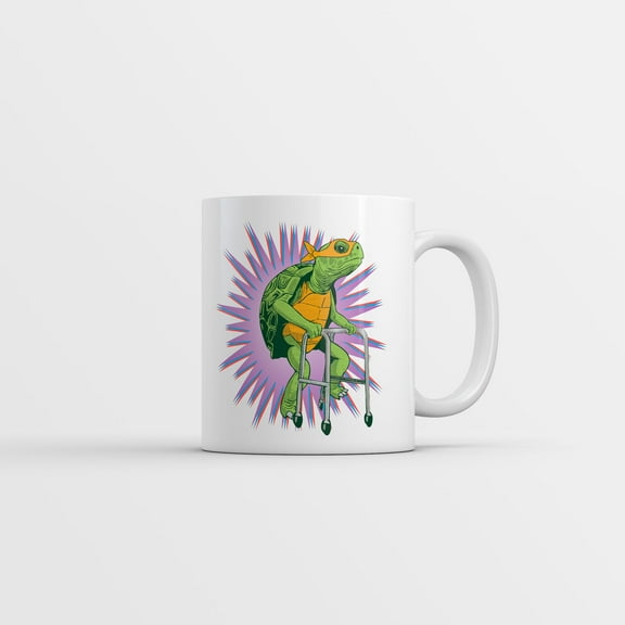 Elderly Ninja Tortoise Mug Funny Sarcastic Turtle Graphic Novelty Coffee Cup