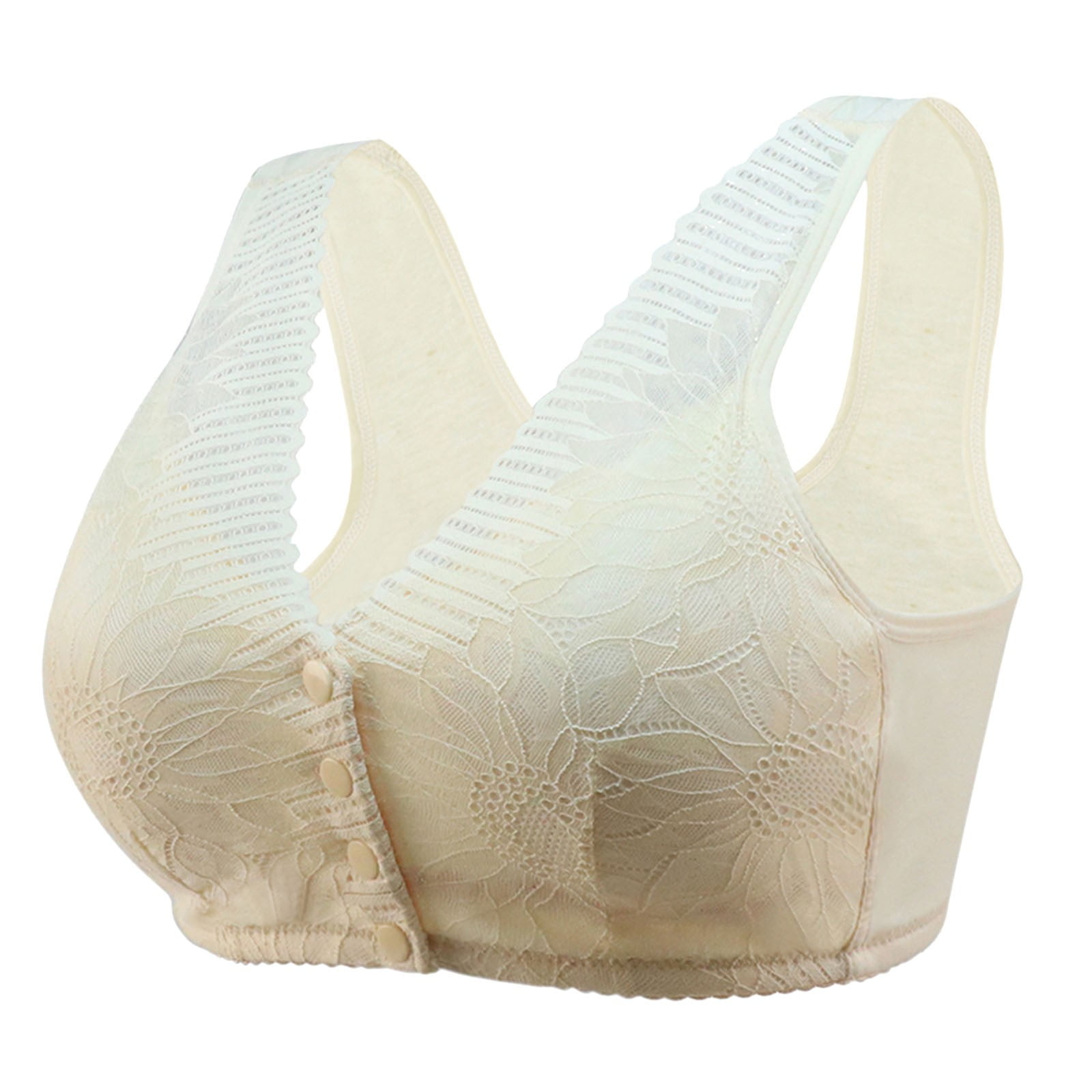 Elderly Seniors Daisy Uplifting Front Closure Bras Tank Open Front with