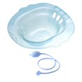 thumbnail image 1 of Elderly Toilet Seat Basin Woman Sitz Bath with Drain Holes Durable 39x39x12cm Anti Slip Avoid Squats for Standard Toilets and Commode Chair Blue, 1 of 7