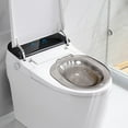 thumbnail image 1 of Elderly Toilet Seat Basin Women Sitz Bath with Drain Holes PP Materials Universal for Various Size Toilet Edge, Round, Oval or Elongated Grey, 1 of 8