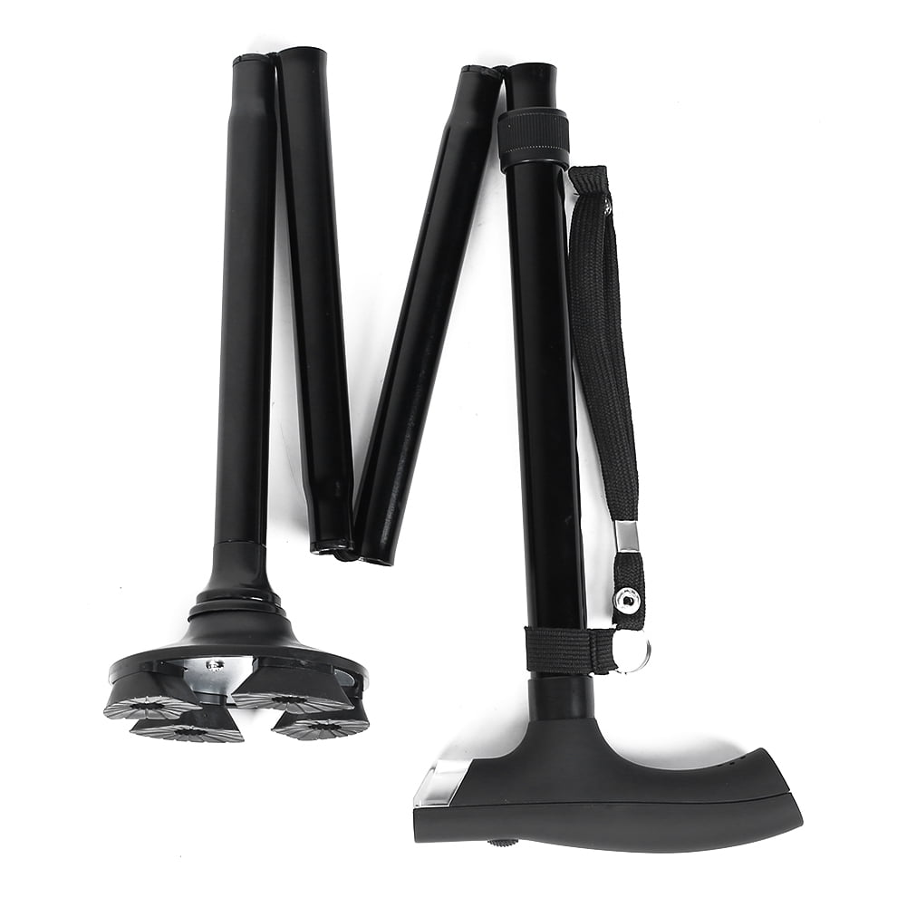 Dutchman Adjustable Height Walking Cane with LED Light and Foldable ...