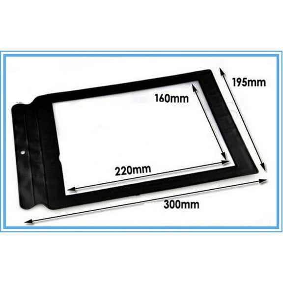 Elders Handheld Full Page Magnifier Ultra-Thin PU Leather Frame A4 Size Magnifying Sheets for Reading, Page Magnifier Tool for Seniors and Book Reading Accessories