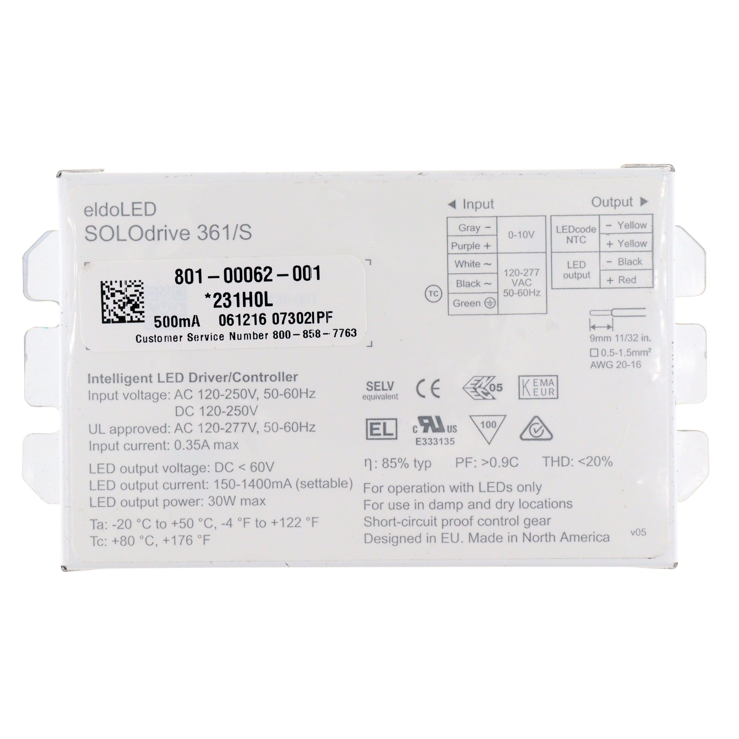 EldoLED SOLOdrive-361/S Dimmable Intelligent LED Driver/Controller, 30W ...