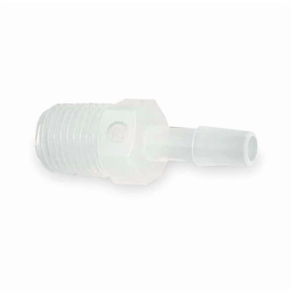 Eldon James Strt, PVDF, Barbed 3/8", MNPT 3/8",PK5 A6-6NK