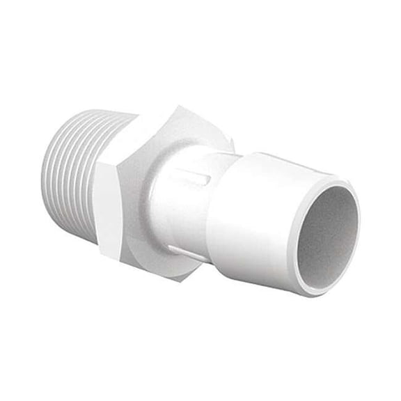 Eldon James Strt, PVDF, Barbed 3/4", MNPT 3/4",PK5 A12-12NK