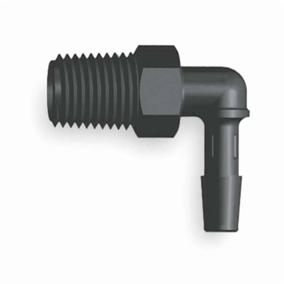 Eldon James Elbow,Threaded,Nylon,3/8 In NPT,PK10 L6-5BN