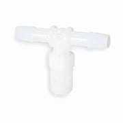 Eldon James Tee,HDPE,Barbed3/8",3/8",MNPT1/4",PK10 T4-6HDPE