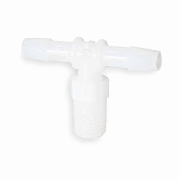Eldon James Tee,HDPE,Barbed3/8",3/8",MNPT3/8",PK10 T6-6HDPE
