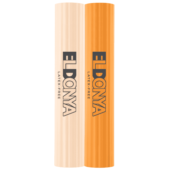 Eldonya Flex Therapy Bar (Beige+Orange / Light+Medium) – Resistance Bar for Physical Therapy, Tennis Elbow, Tendonitis Relief, Wrist and Forearm Rehab, Strengthen Grip