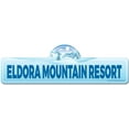thumbnail image 1 of Eldora Mountain Resort Street Sign | Indoor/Outdoor | Skiing Skier Snowboarder Décor for Ski Lodge Cabin Mountian House | SignMission personalized gift, 1 of 5