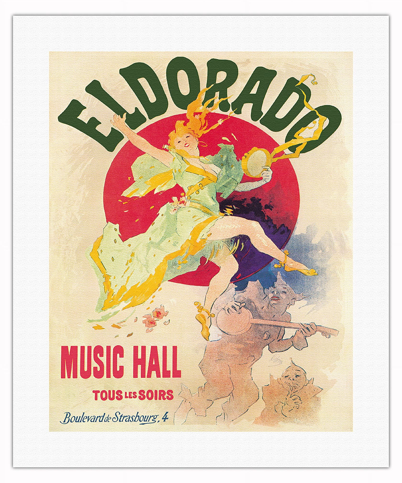 Eldorado Music Hall - Paris France - Vintage Music Poster by Jules ...
