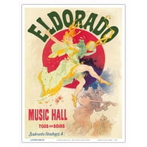 Eldorado Music Hall - Paris France - Vintage Music Poster by Jules Chéret - Master Art Print (Unframed) 9in x 12in