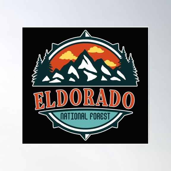 Eldorado National Forest Poster Wall Art, Modern Wall Decor, 16x16 UNFRAMED