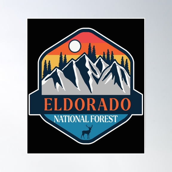 Eldorado National Forest-Vintage Poster Wall Art, Modern Wall Decor, 12x18 UNFRAMED
