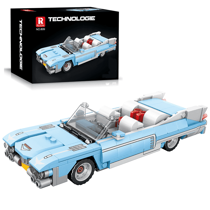 Reobrix Retro Car Building Set, Classic Car MOC Building Block