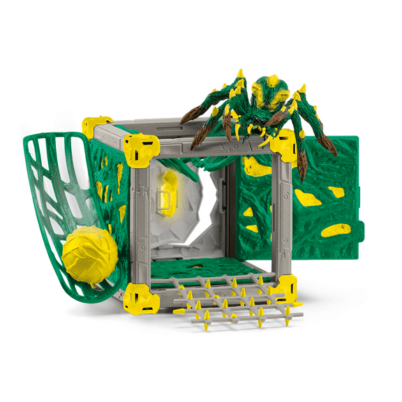 Schleich Eldrador Creatures - 28 PC Jungle Battle Cave with Spider Toy Playset - Tarantula Figurine with Expandable Fortress - Imaginative Play for Kids Ages 7+ | 42678