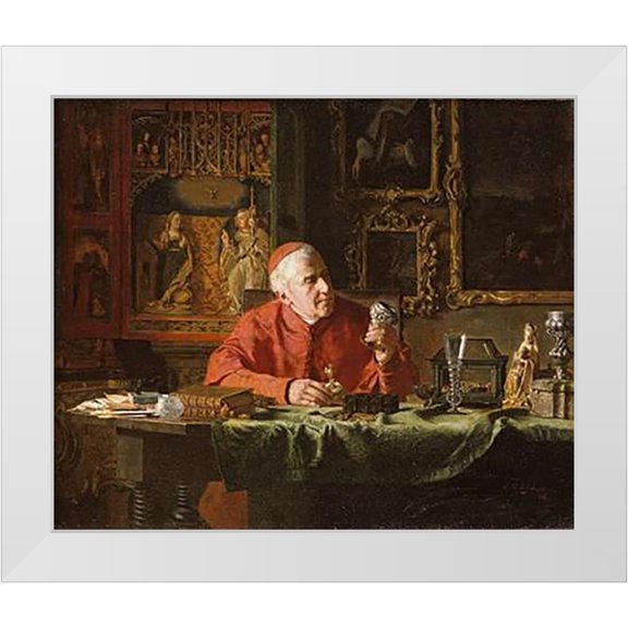 Eldridge, E.C 14x12 White Modern Wood Framed Museum Art Print Titled - The Cardinals Treasures