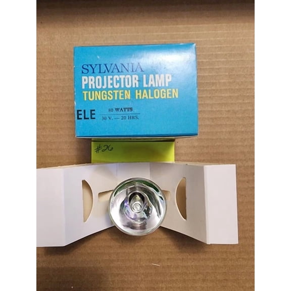 Ele Projector Projection Lamp Bulb 30V 80W Sylvania Brand *Avg. 20-Hour Lamp*