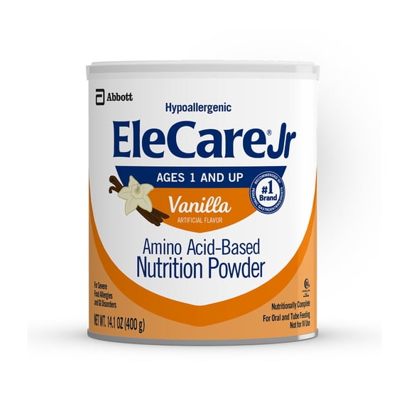 EleCare Jr Amino Acid-Based Nutrition Powder, Vanilla, 14.1-oz Can
