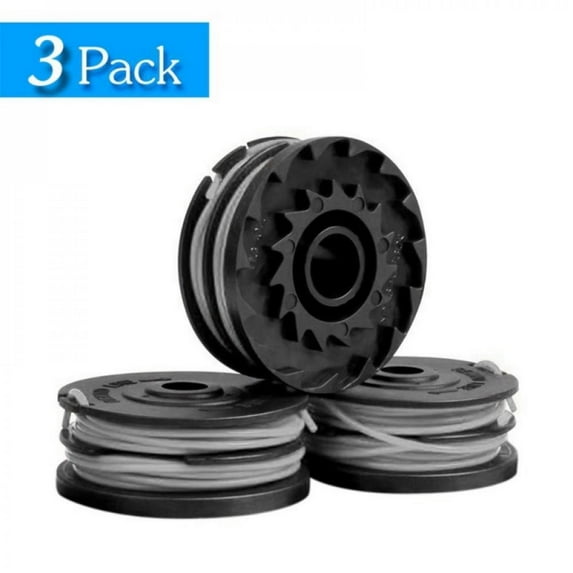EleaEleanor Clearence 3pcs 0.65 inch Double Thread Cutter Replacement Spool String Trimmer Line Spool for Green Works 2101602 and 2101602A