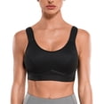 thumbnail image 1 of Eleady Women High Impact Sport Bra Full Support Wireless Bras Workout Racerback Yoga Athletic Bra Adjustable Straps(Black Small), 1 of 6