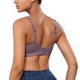 thumbnail image 1 of Eleady Women High Impact Sport Bra Full Support Wireless Bras Workout Racerback Yoga Athletic Bra Adjustable Straps(Purple Large), 1 of 6