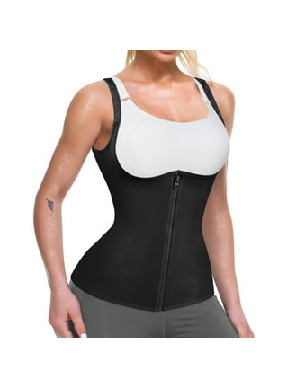 Tummy Tucker Pro - Women Waist Trainer with Adjustable Straps Corset Zipper  Vest Body Shaper Cincher Tank Top