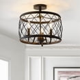 thumbnail image 1 of JONATHAN Y Eleanor 15" 3-Light Metal LED Semi Flush Mount Ceiling Light, Oil Rubbed Bronze, JYL9037B, 1 of 7