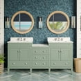 thumbnail image 1 of Eleanor 72" Double Bathroom Vanity with Sage Green Cabinet and Carrara Marble Top, 1 of 6