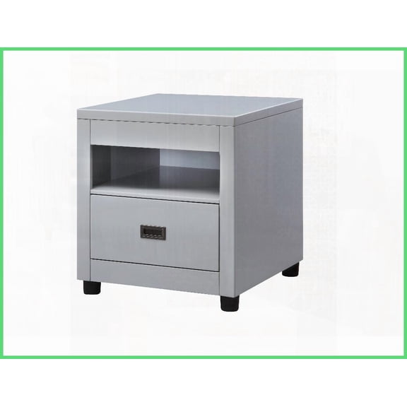 Eleanor Dove Gray Coffee Table with Classic Wooden Case-Frame & Round Legs  Durable, Safe Drawer Design