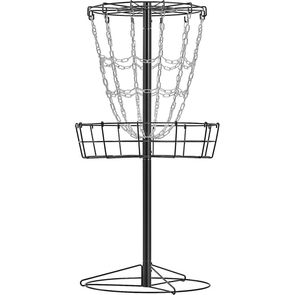 Eleanor Grace Disc Golf Basket Portable Disc Golf Practice Set 12/24 Chain w/Basket Target and Double Steel Chains for Outdoor